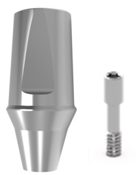 Абатмент Титановый прямой с уступом гладкий (NON-HEX) ø 5.5 мм, уступ 1,5 мм, серия CN, IMPLARIUS