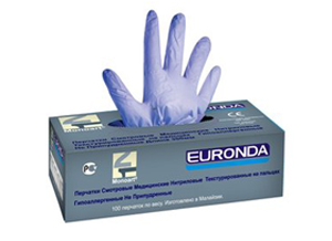 Перчатки нитриловые "Euronda" "М" 